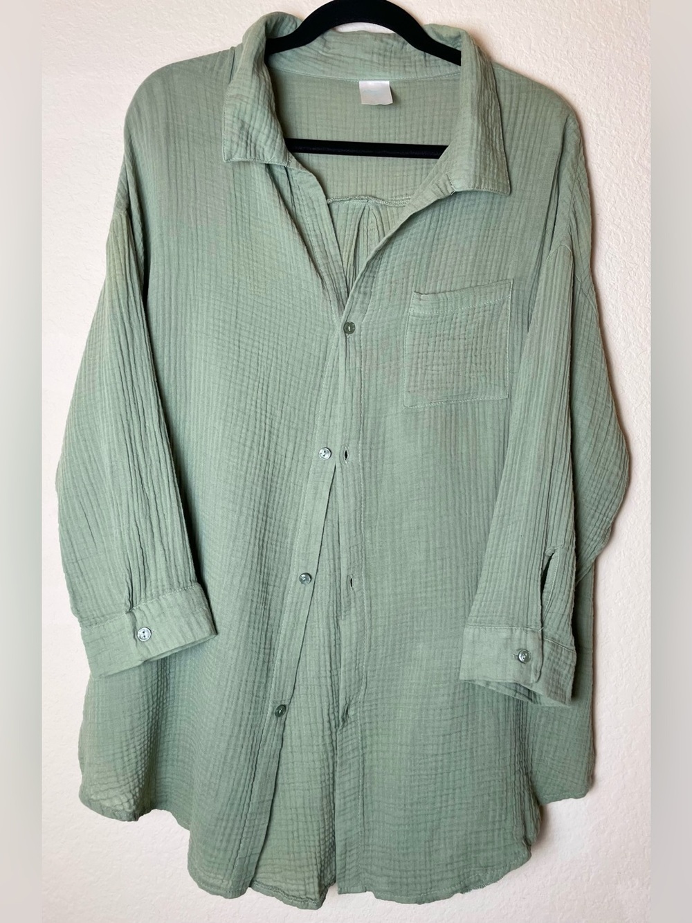 Kona Sol Sage Green Gauze Shirt